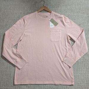 NWT Target Goodfellow Men's XL Pink Long Sleeve Shirt Chest Pocket 100% Cotton